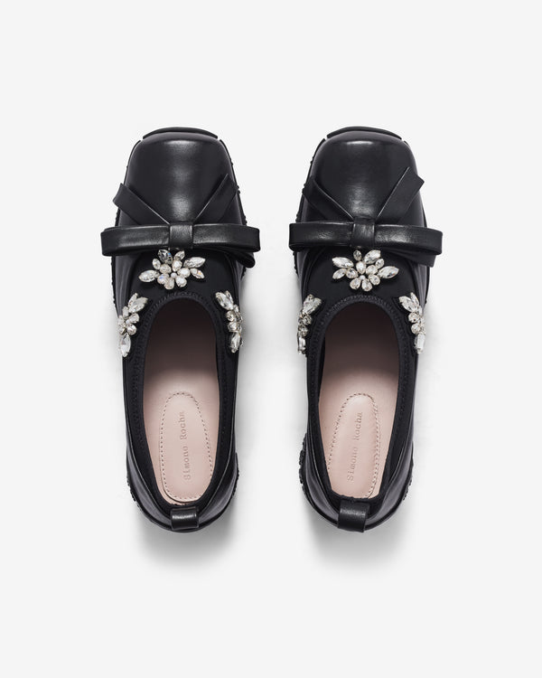 Simone Rocha  - Women's Bow Ballet Runner - (Black/Pearl)