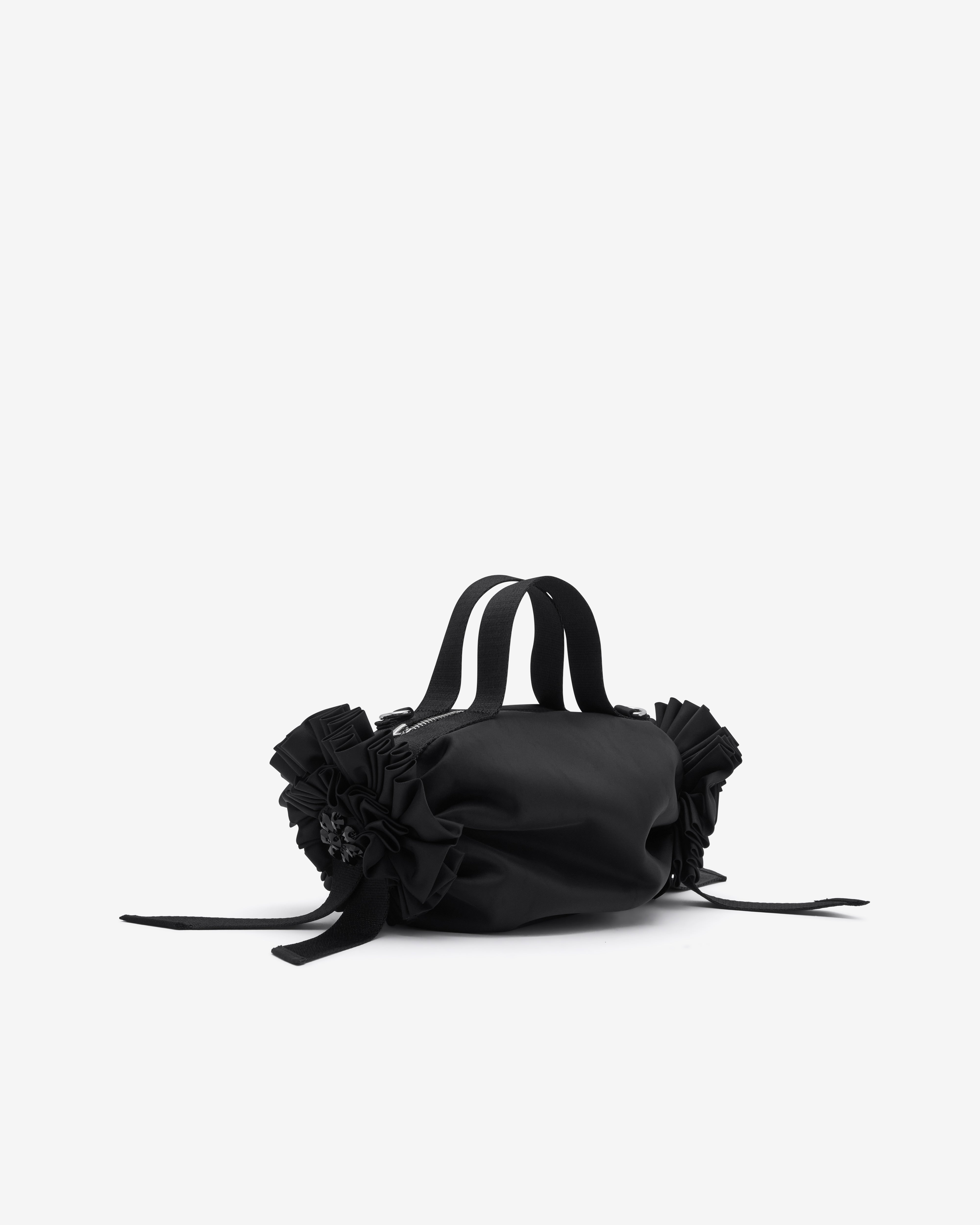 Simone Rocha : Women's Mini Double Ribbon Rosette Bag (Black/Jet