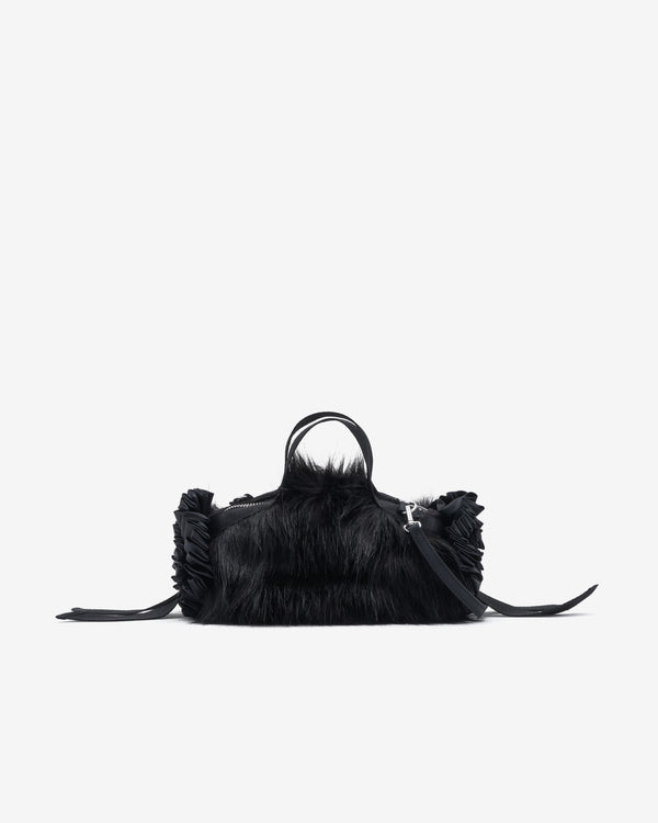 Simone Rocha  - Women's Mini Faux Fur Double Ribbon Rosette Bag - (Black)
