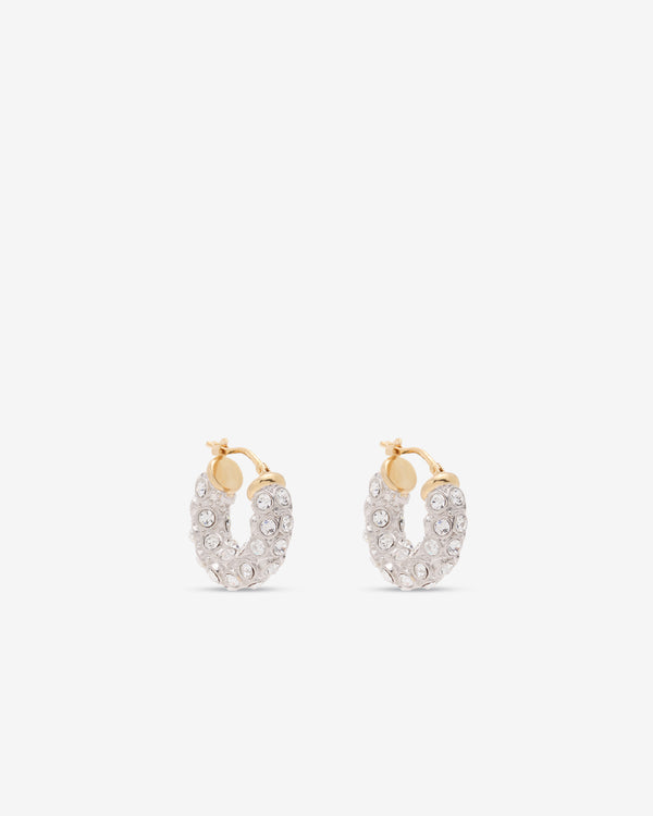 Simone Rocha  - Women's Rhinestone Hoop Earrings - (Rhodium/Gold/Crystal)