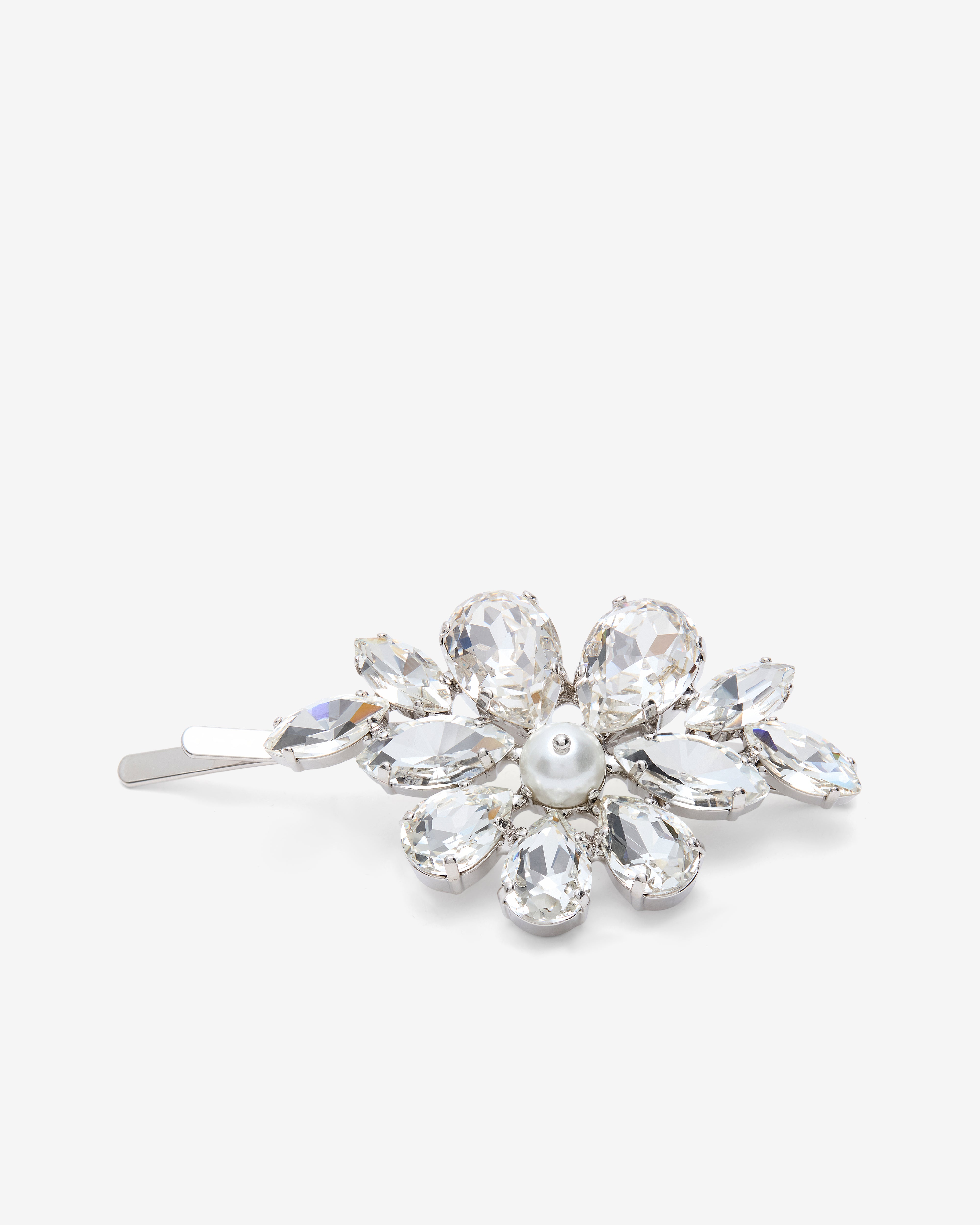 Simone Rocha : Women's Hellebore Flower Hair Clip (Pearl/Crystal