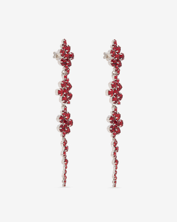 Simone Rocha  - Women's Floral Drip Earrings - (Blood Red)