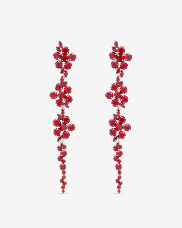 Simone Rocha  - Women's Floral Drip Earrings - (Blood Red)