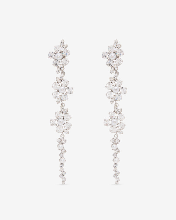Simone Rocha  - Women's Floral Drip Earrings - (Pearl/Crystal)