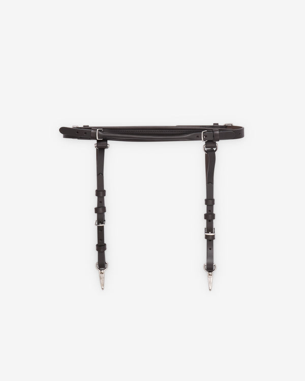 Simone Rocha  - Women's Double Loop Tassle Bridle Belt - (Chocolate)
