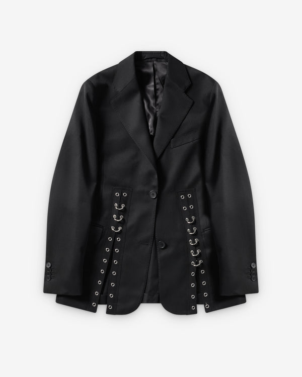 Simone Rocha  - Women's Grommet Ring Hem Slice Jacket - (Black)