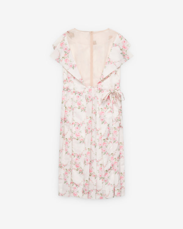 Simone Rocha  - Women's Pleated Sheer Back Panel Flare - (Cream/Rose)
