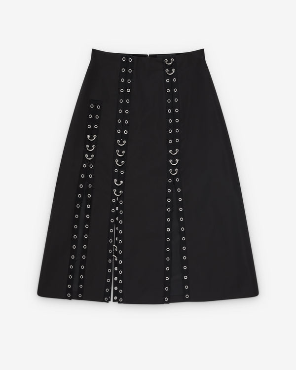 Simone Rocha  - Women's Grommet Ring Sculpt Ripple Skirt - (Black)