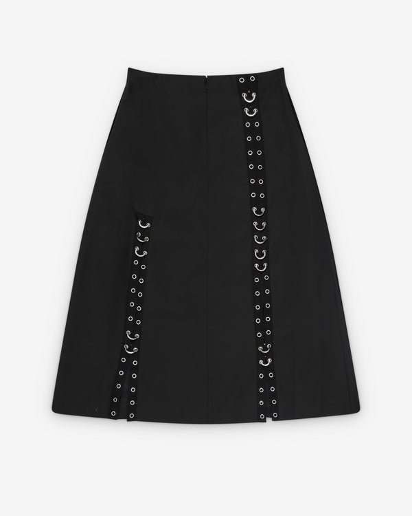 Simone Rocha  - Women's Grommet Ring Sculpt Ripple Skirt - (Black)