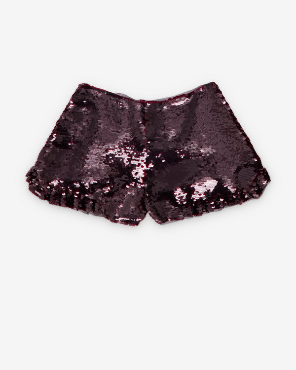 Simone Rocha  - Women's Ruffle Frill Shorts - (Deep Red)