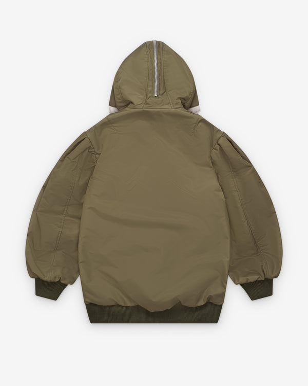 Simone Rocha  - Men's Split Faux Fur Hood Jacket - (Khaki)