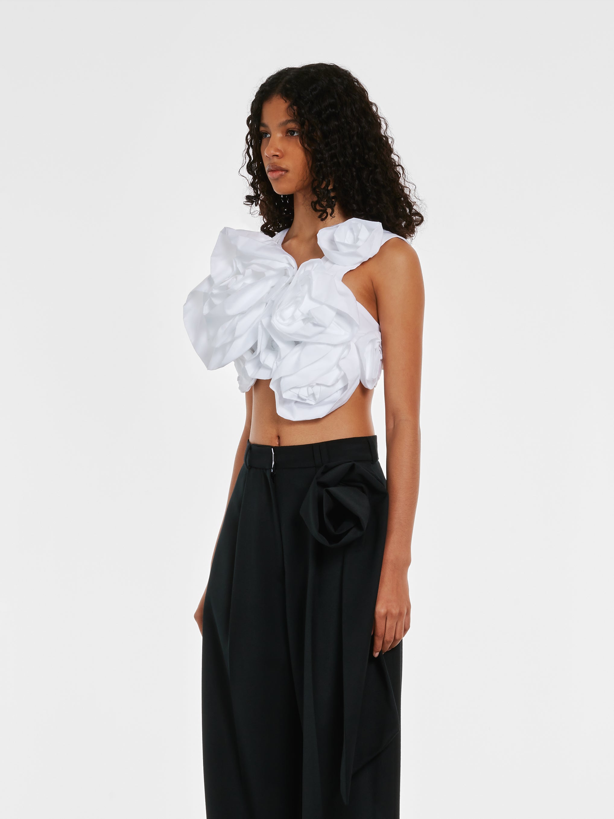 Simone Rocha White Clustered Rose Top