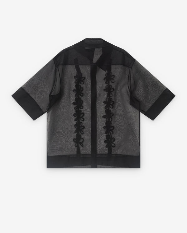 Simone Rocha - Men’s Ribbon Daisy Chain Boxy Shirt - (Black/Black)