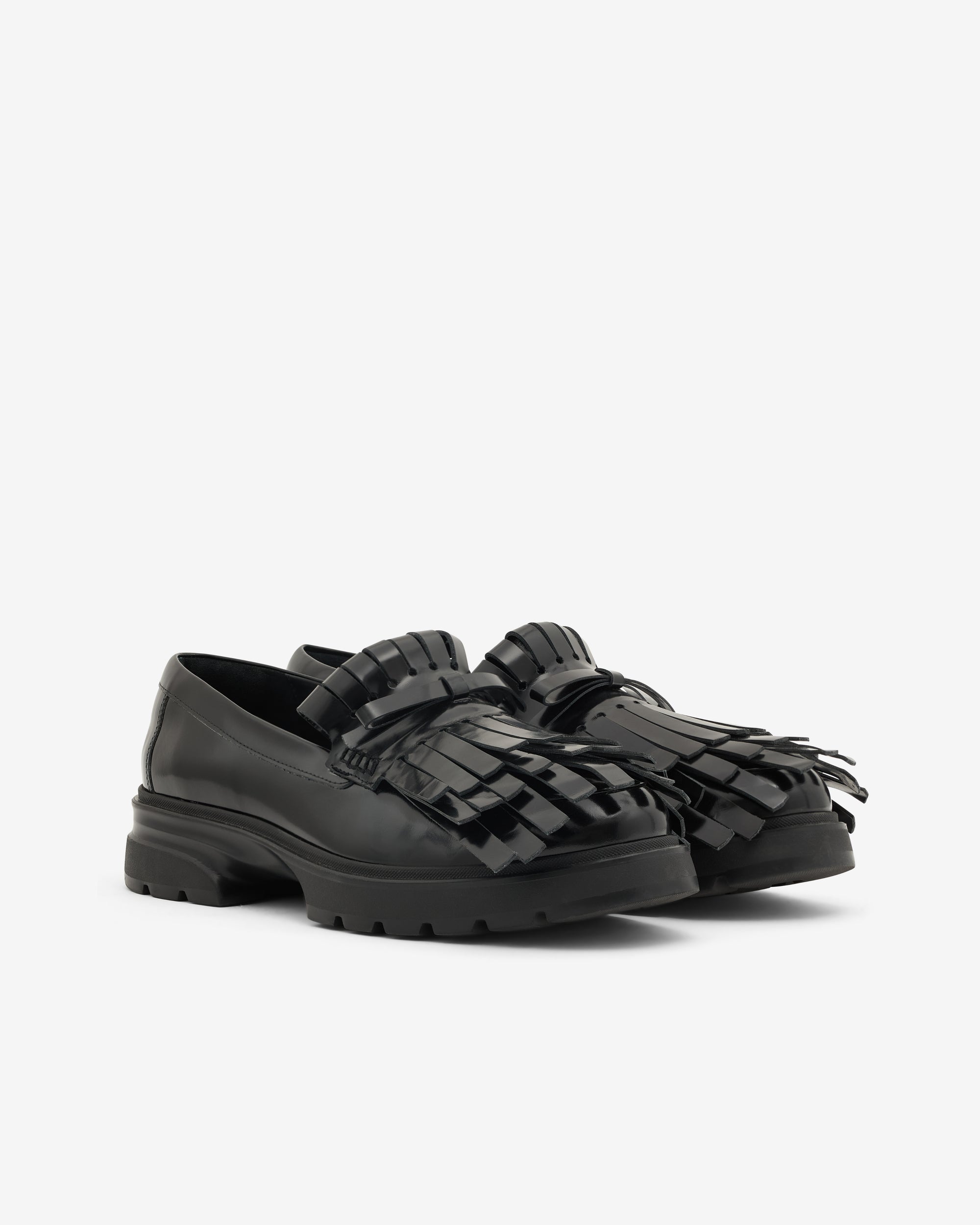 Simone Rocha: Men’s Low Tracker Fringe Loafer (Black) | DSML E-SHOP