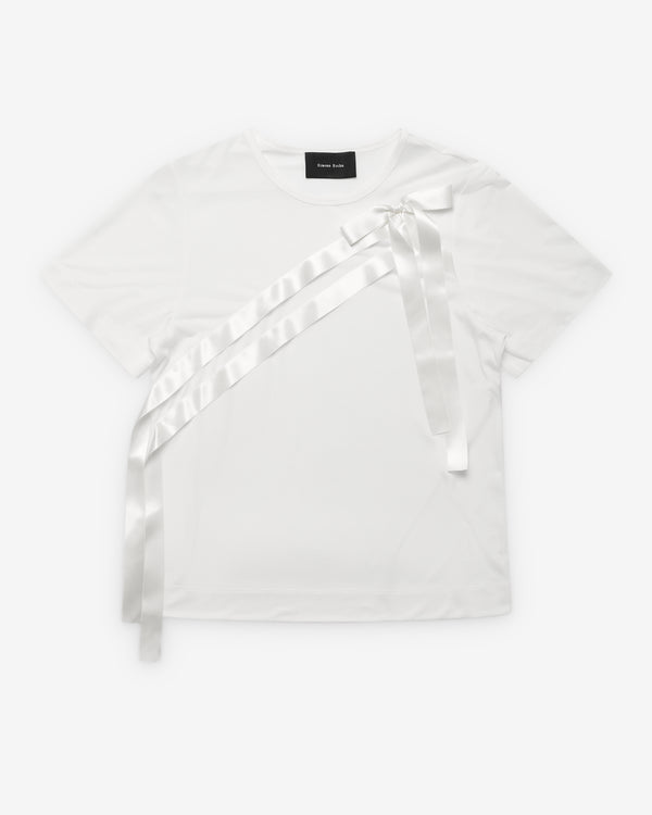 Simone Rocha - Women's Bow Sash Easy T-Shirt - (Ivory)