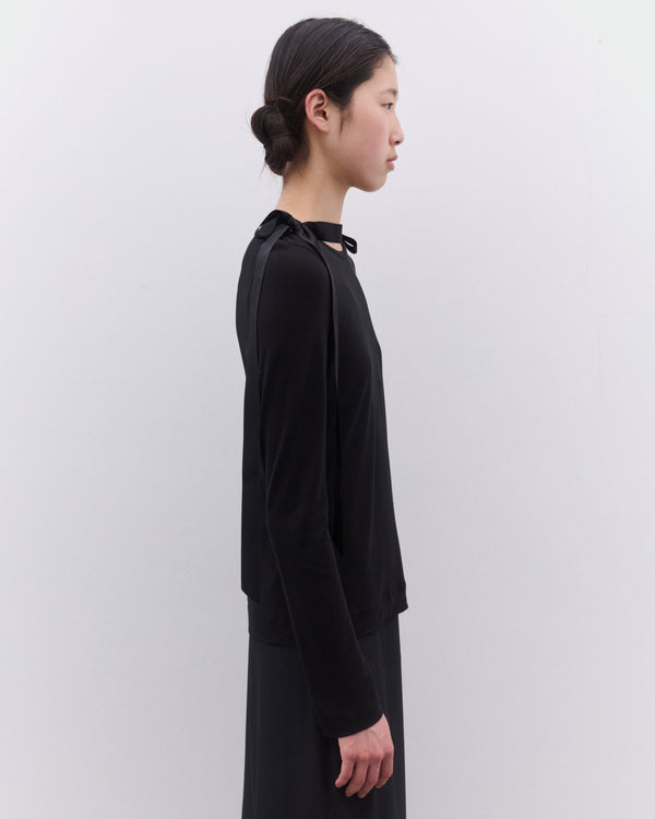 Simone Rocha - Women’s Ribbon Long Sleeve T-Shirt - (Black)