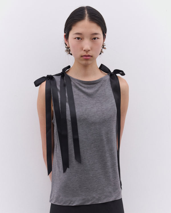 Simone Rocha - Women’s Ribbon Tank Top - (Grey Marl)