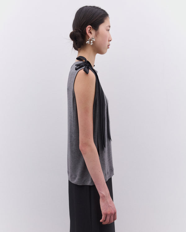 Simone Rocha - Women’s Ribbon Tank Top - (Grey Marl)