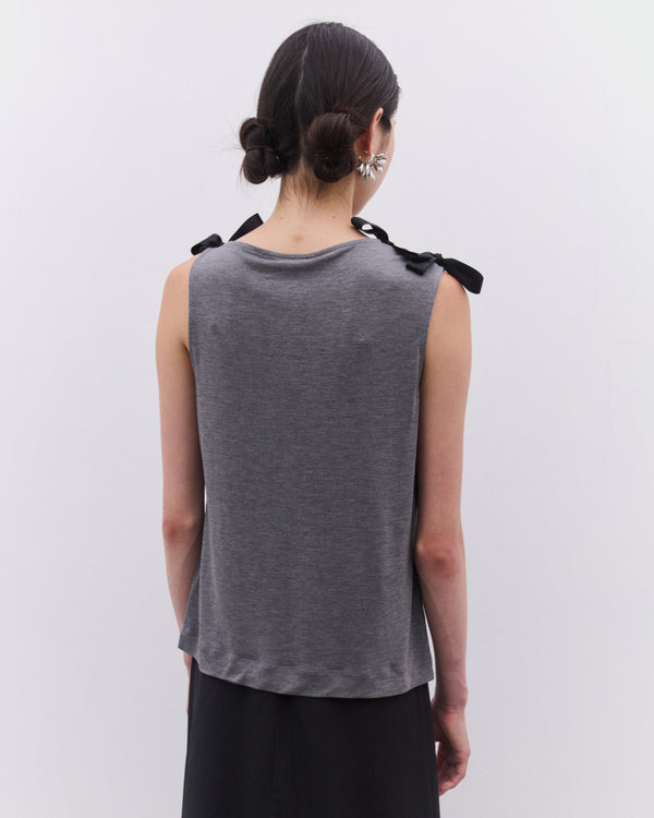 Simone Rocha - Women’s Ribbon Tank Top - (Grey Marl)