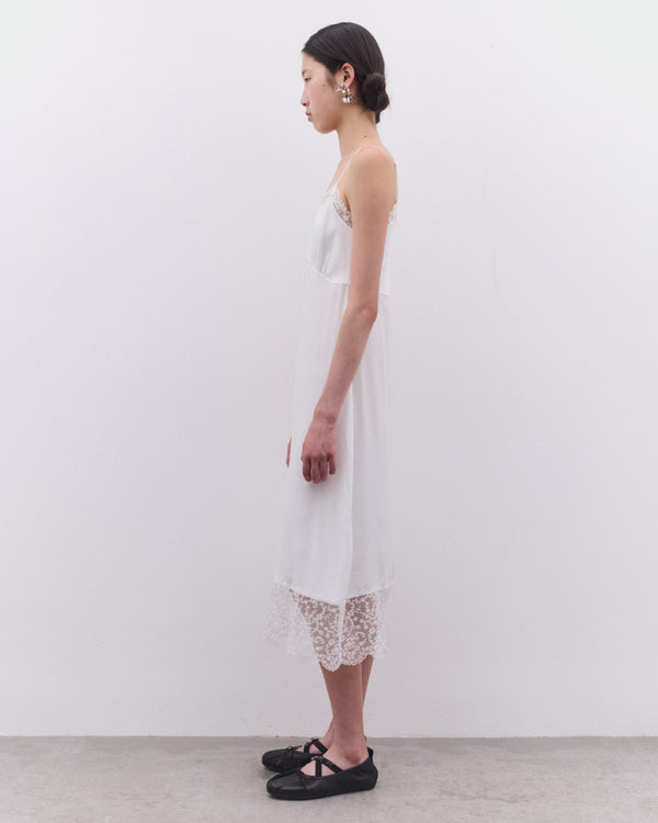 Simone Rocha - Women’s Lace Trim Slip Dress - (Ivory)