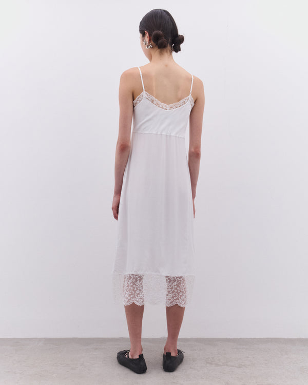 Simone Rocha - Women’s Lace Trim Slip Dress - (Ivory)