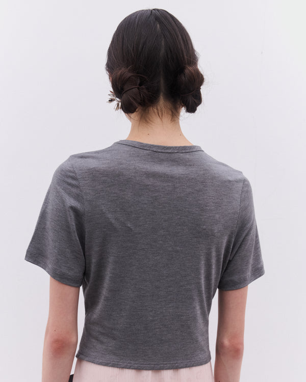 Simone Rocha - Women’s Easy Short Sleeve T-Shirt - (Grey Marl)