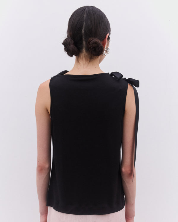 Simone Rocha - Women’s Ribbon Tank Top - (Black)