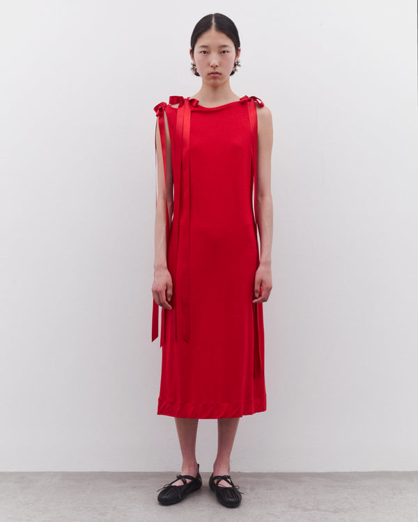 Simone Rocha - Women’s Ribbon Strap Dress - (Red)