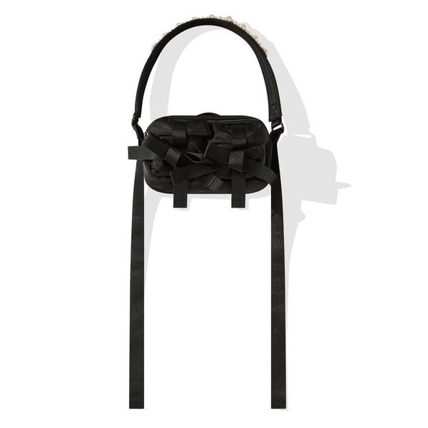 Simone Rocha - Women's Beaded Bow Crossbody Bag - (Black/Pearl)