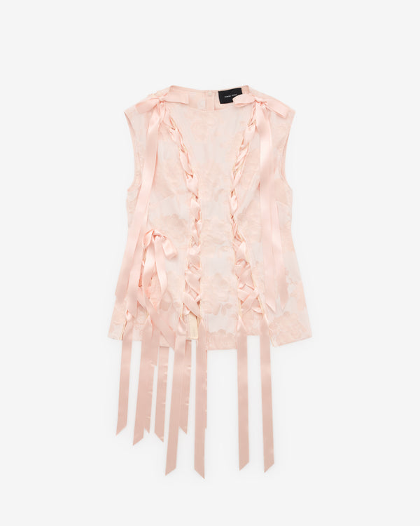 Simone Rocha - Women’s Unraveling Ribbon Top - (Blush/Blush)