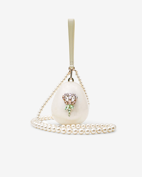 Simone Rocha - Women's Embellished Micro Egg Bag - (Pearl)