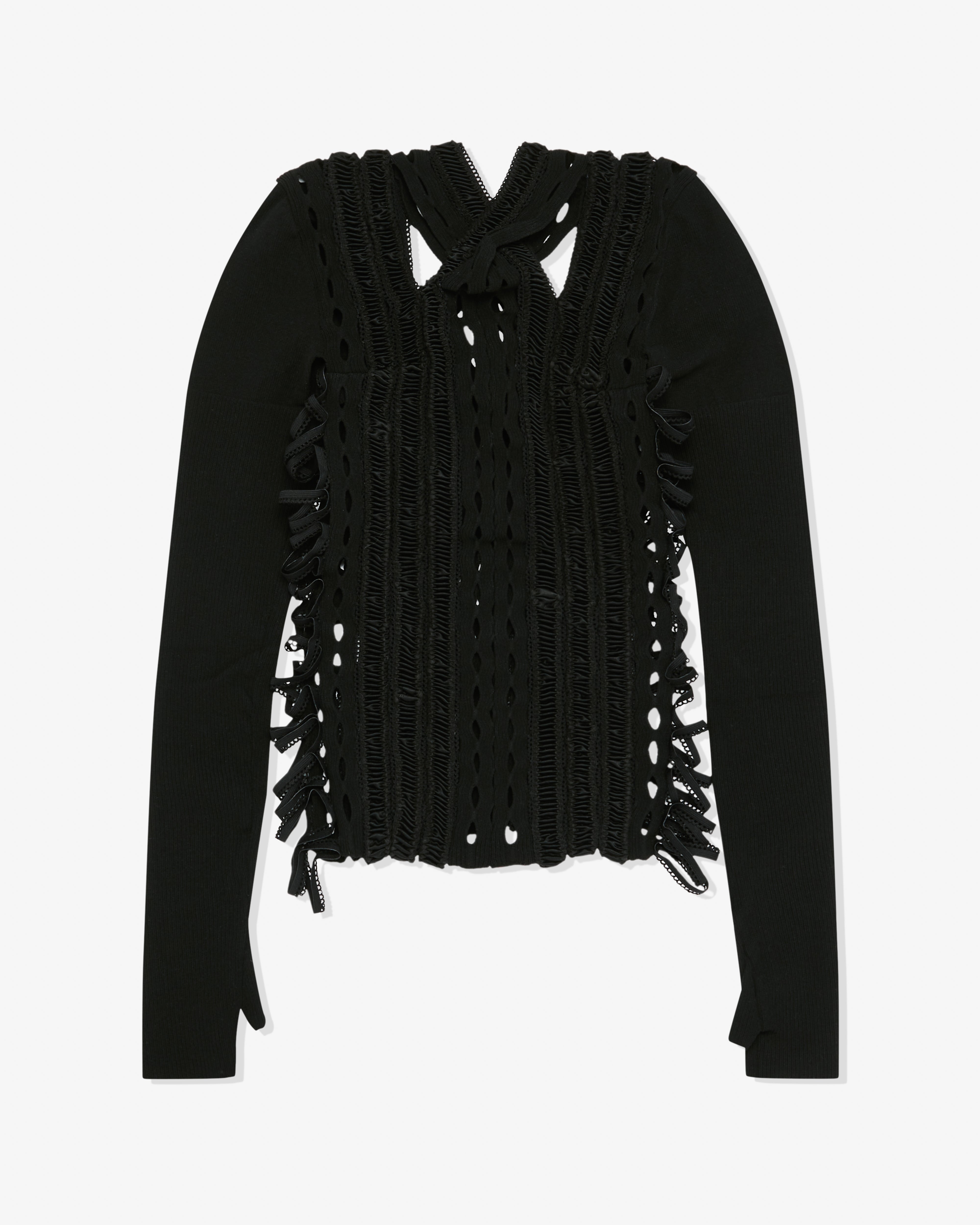 Sinead O'Dwyer: Women's Shibari Long Criss-Cross Top (Black) | DSML E-SHOP