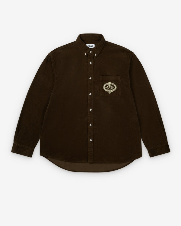 Palace - Men's Skull Crest Cord Shirt - (Brown)