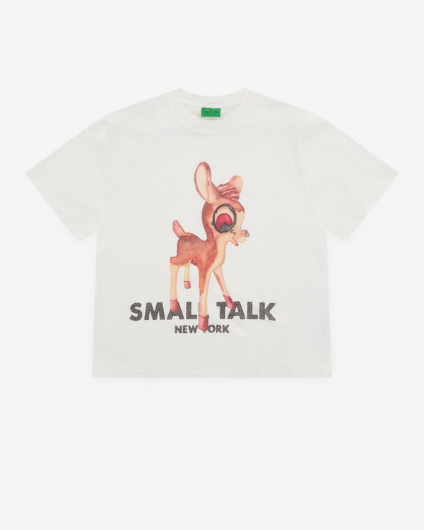 Small Talk - Men’s Toy Deer T-Shirt - (White)