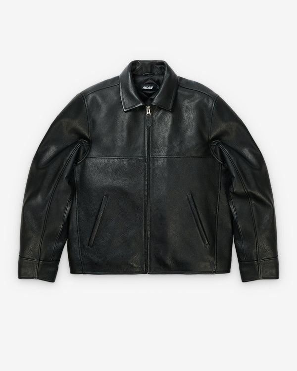 Palace - Men's Smoked Leather Jacket - (Black)