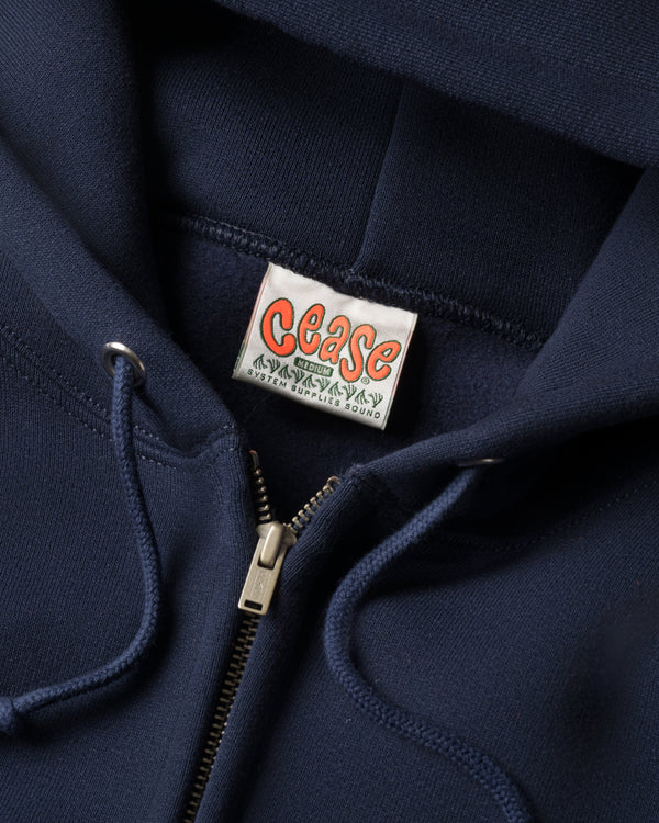 Cease - Men's Standard Zip Hoodie - (Navy)