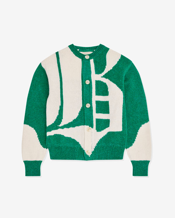 Stefan Cooke - Men's Font Cardigan - (Green/Cream)