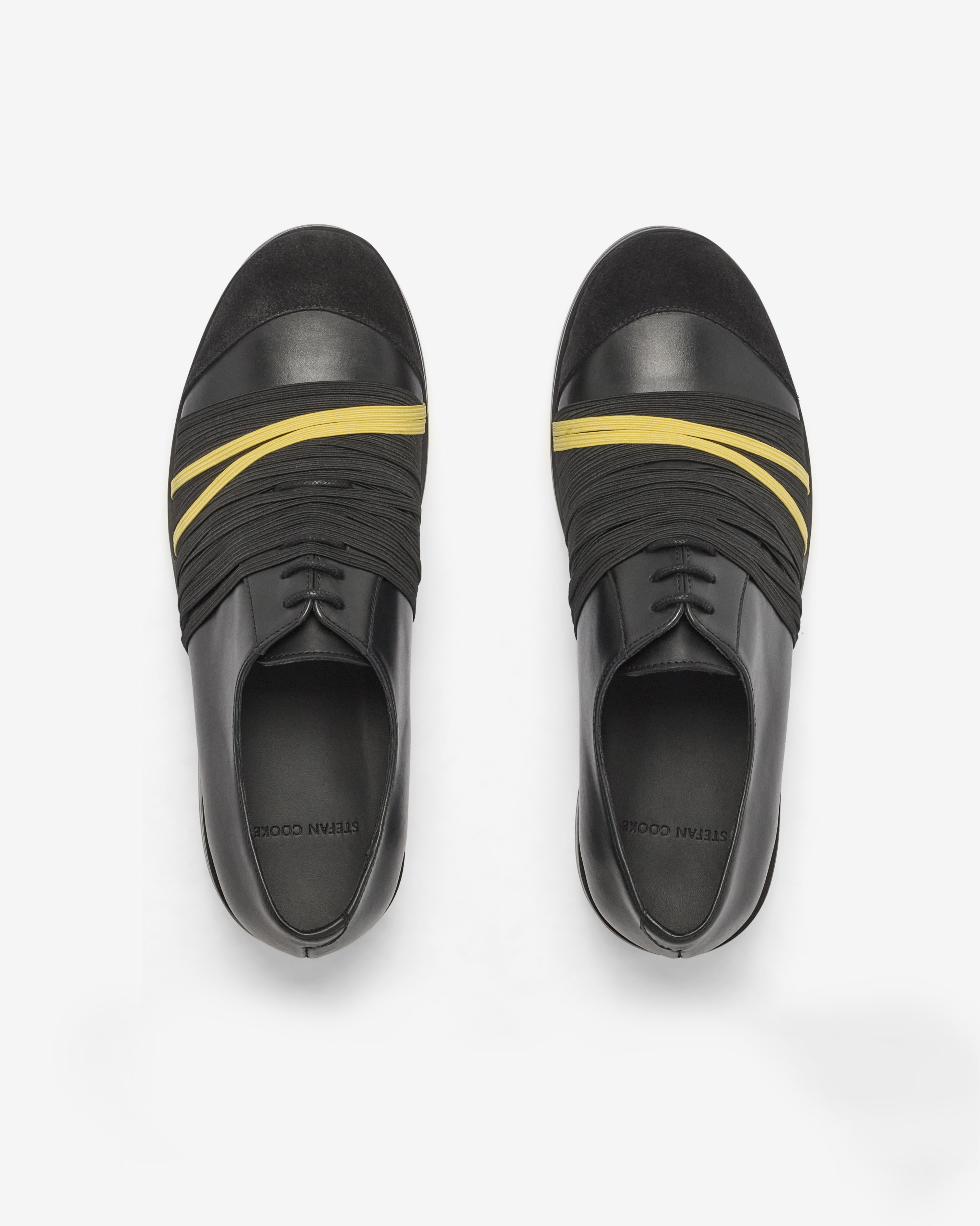 【STEFAN COOKE】BLACK ELASTIC BIKER 40 Stefan Cooke: Men's Elastic Biker Derby (Black) | Dover Street