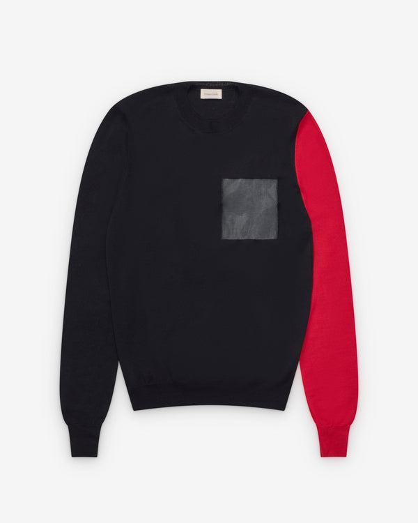 Stefan Cooke - Men's Contrast Knit Jumper - (Black)