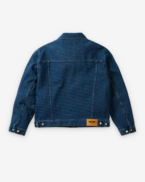 Palace - Men's Stitch Denim Jacket - (Mid Indigo)
