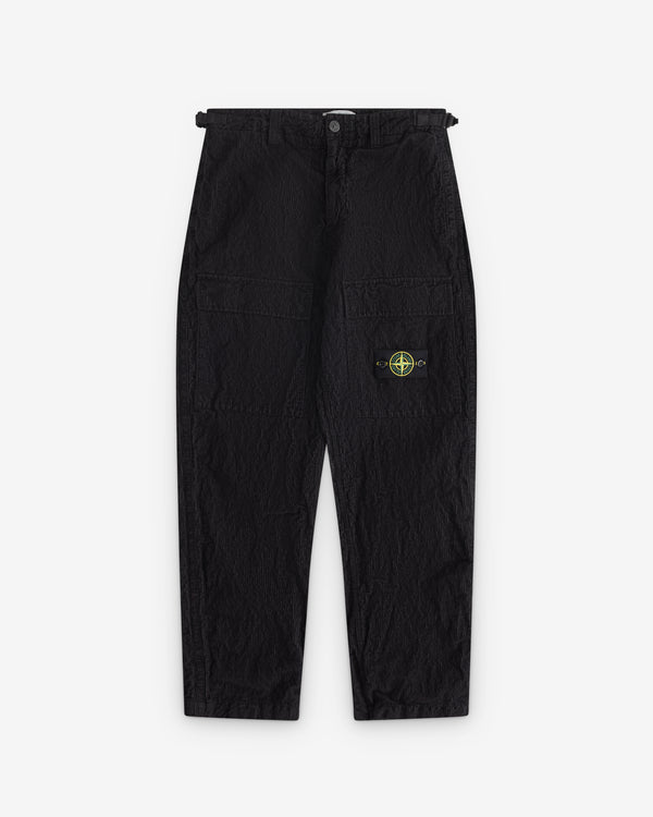 Stone Island - Men’s Wrinkle Corduroy Trousers - (Black)