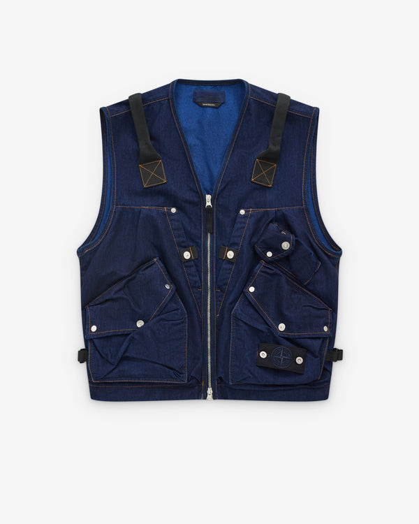 Stone Island - Men’s Denim Utility Vest - (Blue)