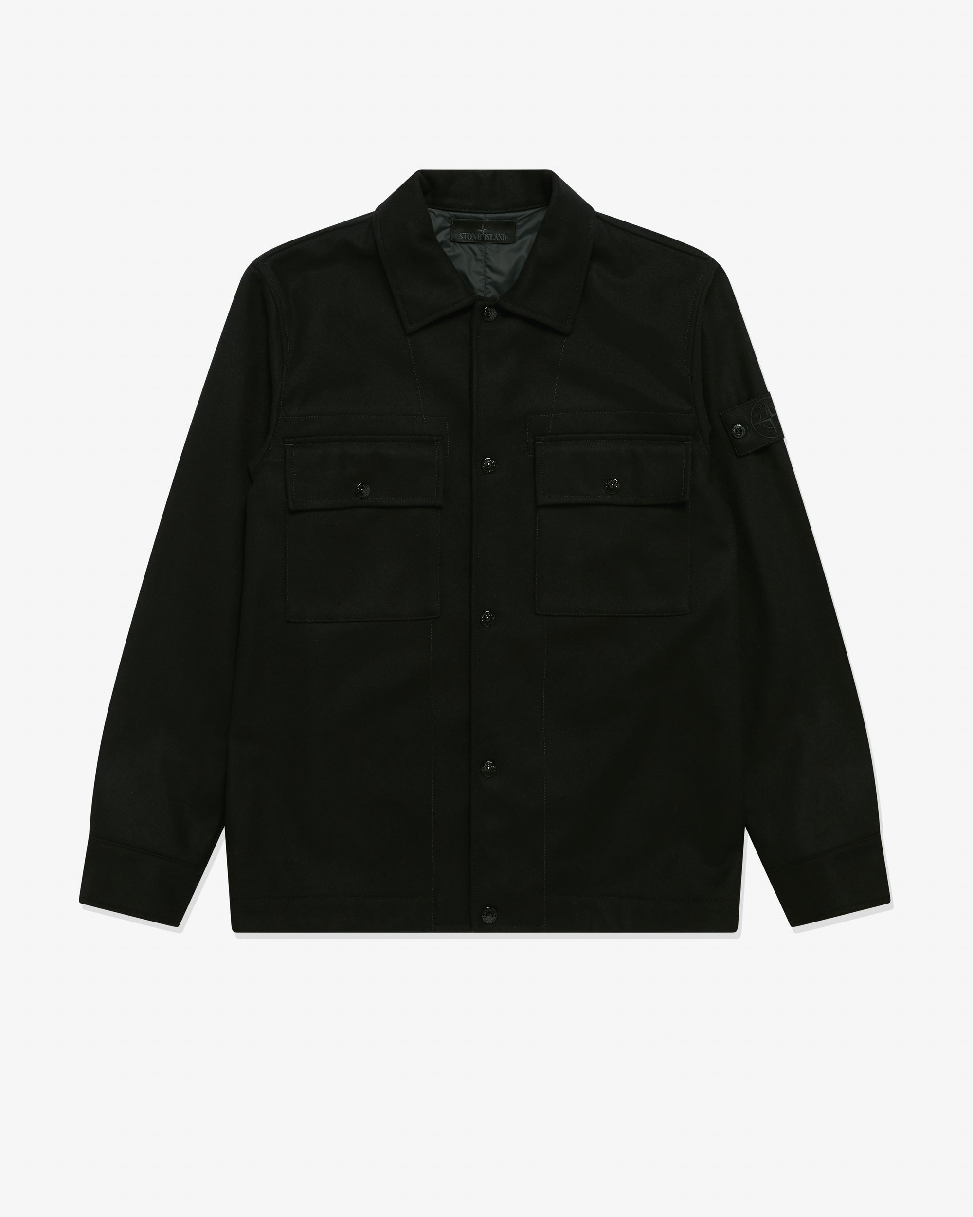 Mens Overshirt Black Stone Island Over Shirt Stone Island