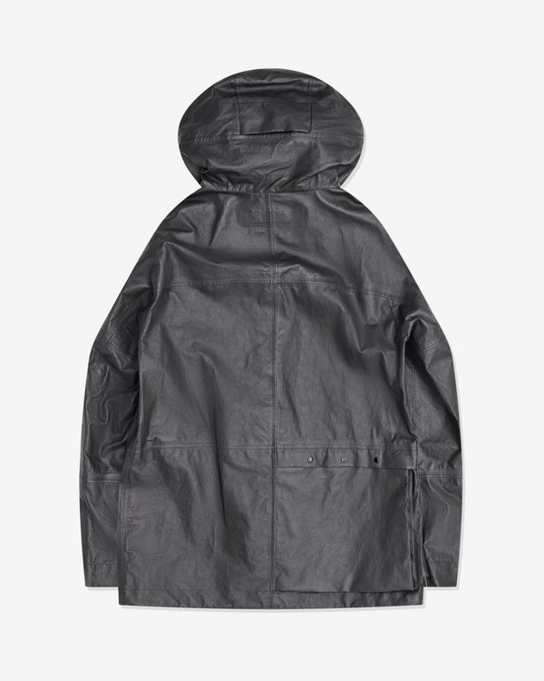 Stone Island - Men’s Leather Bonded Hooded Jacket - (Charcoal)