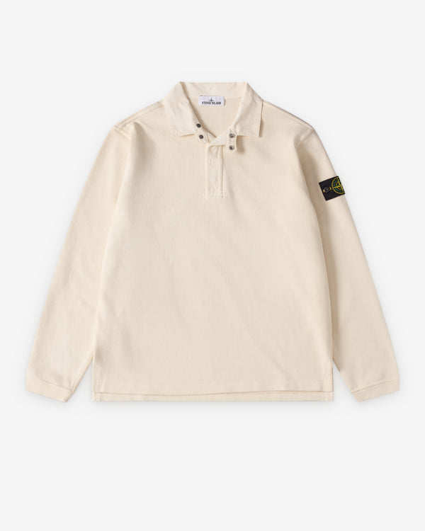 Stone Island - Men's Long Sleeve Polo - (Ivory)