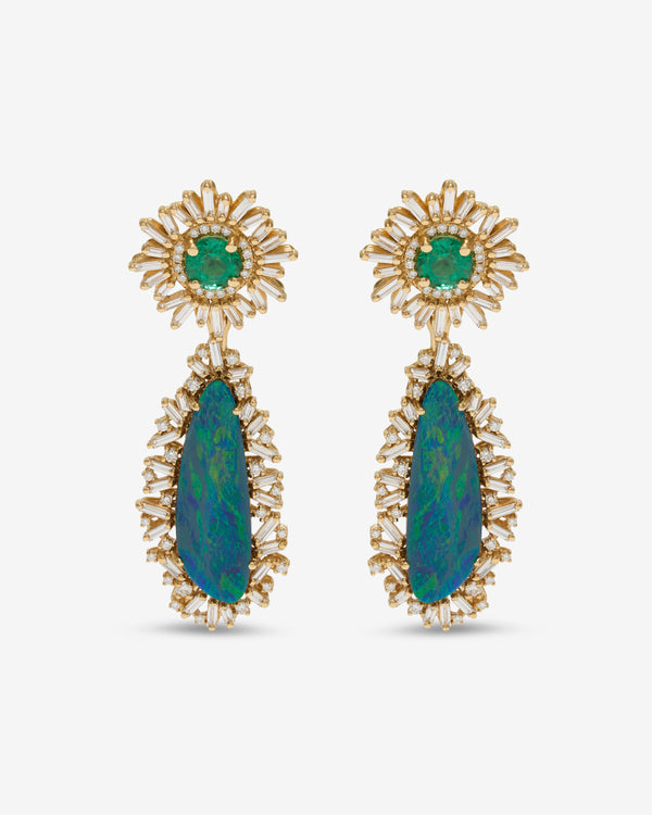 Suzanne Kalan - One of a Kind Opal Earrings - (Yellow Gold)