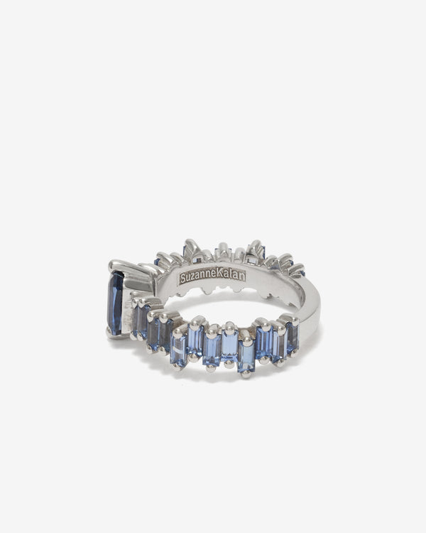 Suzanne Kalan - One of a Kind Sapphire Step Ring - (White Gold)