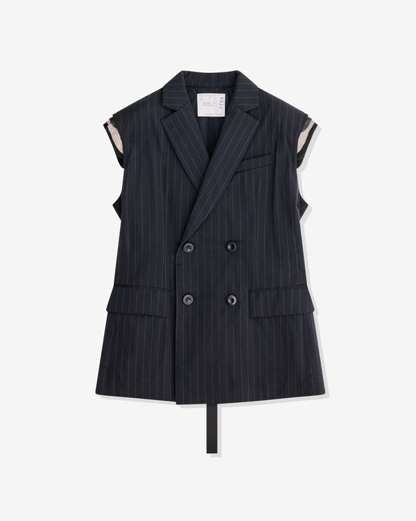 sacai - Women's Sleeveless Pleated Blazer - (Black)