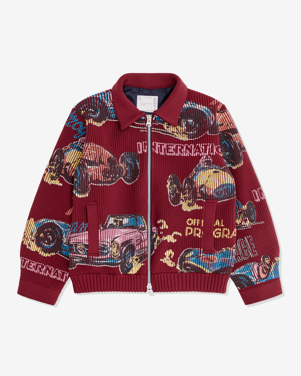 sacai - Men's Car Race Print Knitted Bomber Jacket - (Multi)