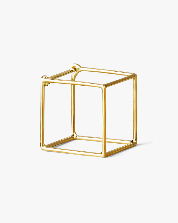 Shihara - Square Earring 15 - (Yellow Gold)